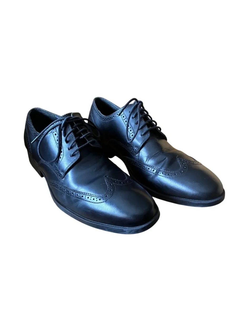 Cole Haan Men’s Black Leather Wingtip Oxford C13146‎ Lace-Up Dress Shoes 11 M